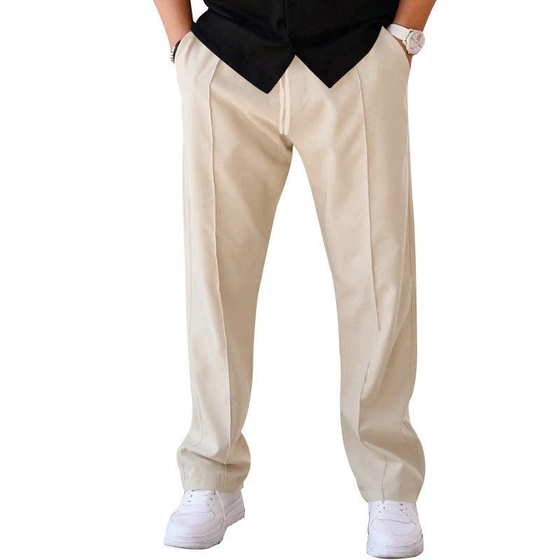 Men's Trousers Sports Casual Loose Straight Pants With Drawstring Design Clothing - Hipster Collections