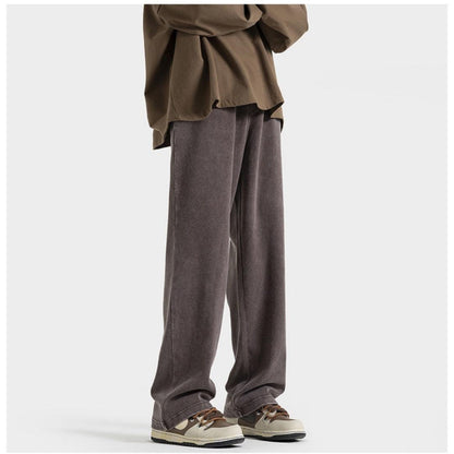 Fashion Plus Size American Retro Heavy Washed Sweatpants - Hipster Collections