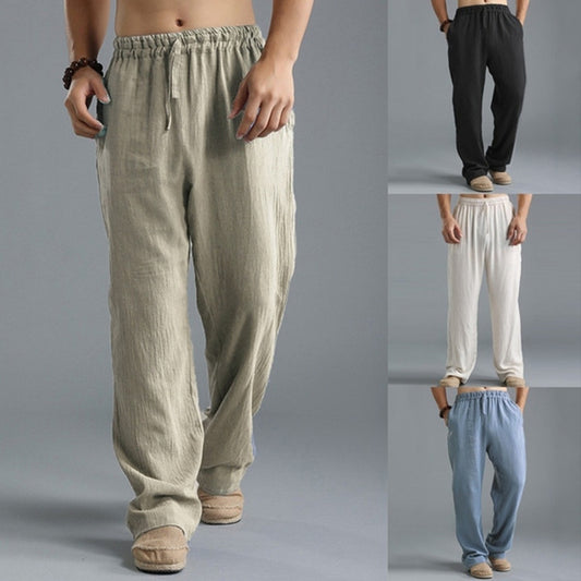 Men's Breathable Linen Loose Casual Sports Pants - Hipster Collections