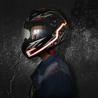 Motorcycle Helmet EL Cold Light Helmet Light Strip Night Signal Luminous Modified Strip Helmet Sticker - Hipster Collections