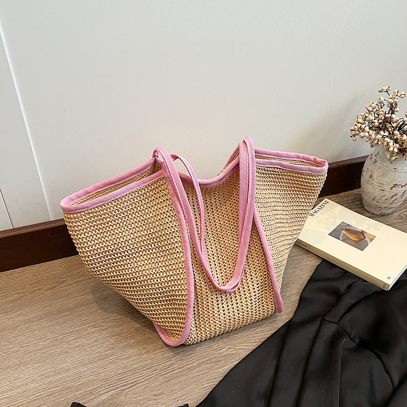 Handbag All-match One-shoulder Straw Woven - Hipster Collections