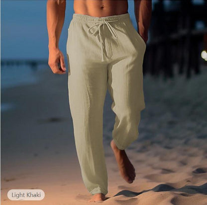 Beach Pants Drawstring Elastic Waist Straight Flat Comfortable Transparent - Hipster Collections