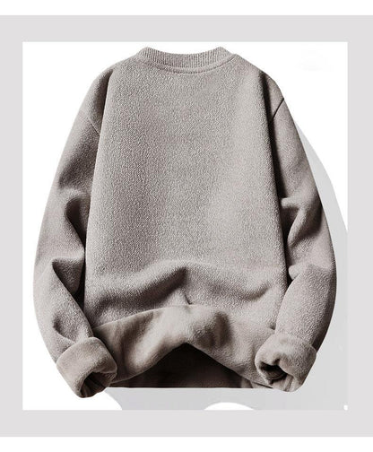 Men's Sweater Round Neck Long Sleeve Sweater Loose Splicing Knitwear Bottoming Top - Hipster Collections