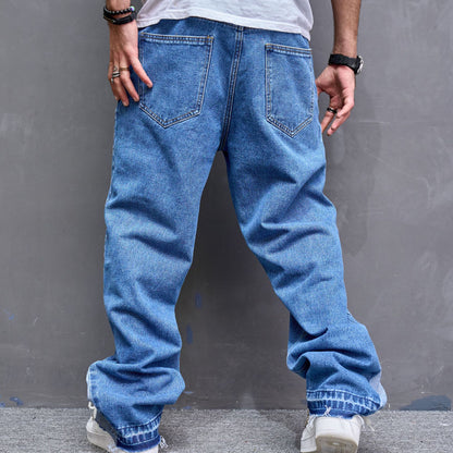 Vintage Casual Jeans Men American Style Trend