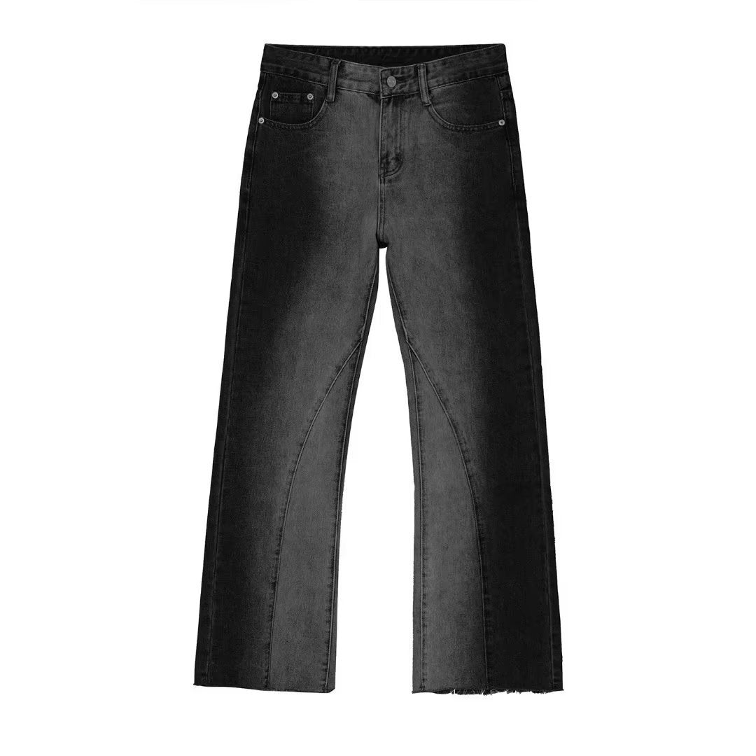 Retro Gradient Jeans Loose Flared Pants