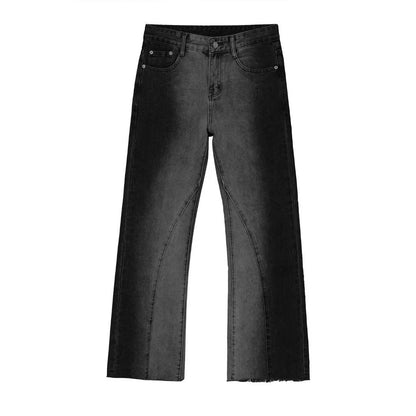 Retro Gradient Jeans Loose Flared Pants