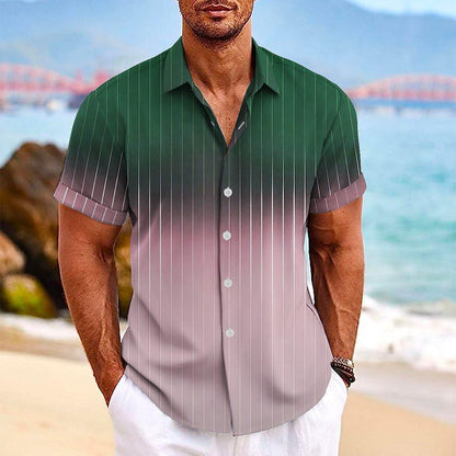 Lapel Button Short-sleeved Shirt - Hipster Collections