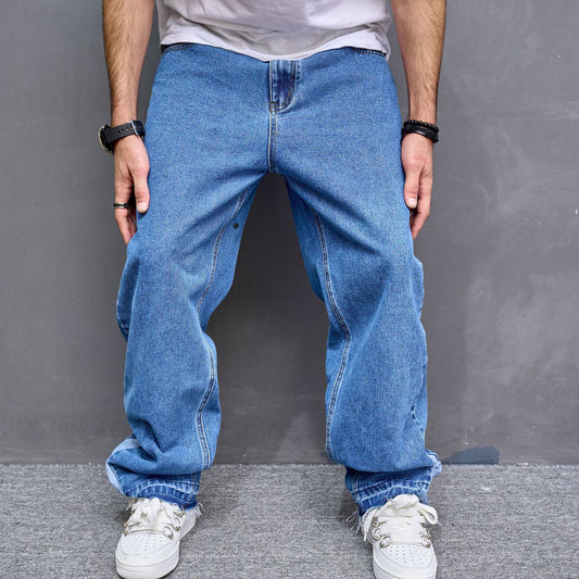 Vintage Casual Jeans Men American Style Trend