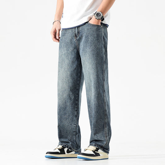 Men's Loose And Simple Solid Color Jeans - Hipster Collections