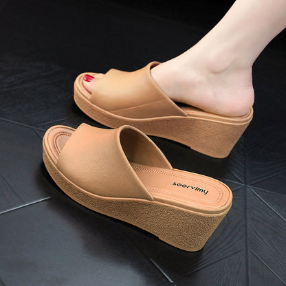 High Heel Slippers Women's Platform Wedge Non-slip - Hipster Collections