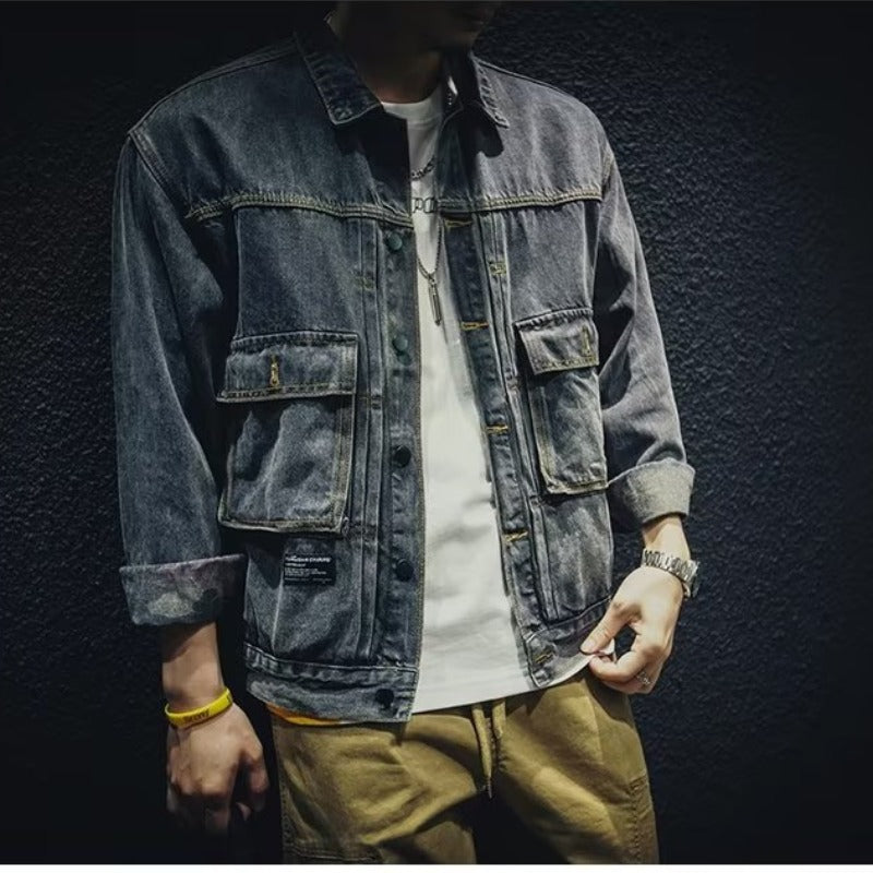 Tooling Jacket Distressed Casual Internet Hot Top - Hipster Collections