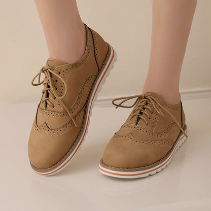 Brogue Burnt Women's Shoes Spring And Autumn - Hipster Collections