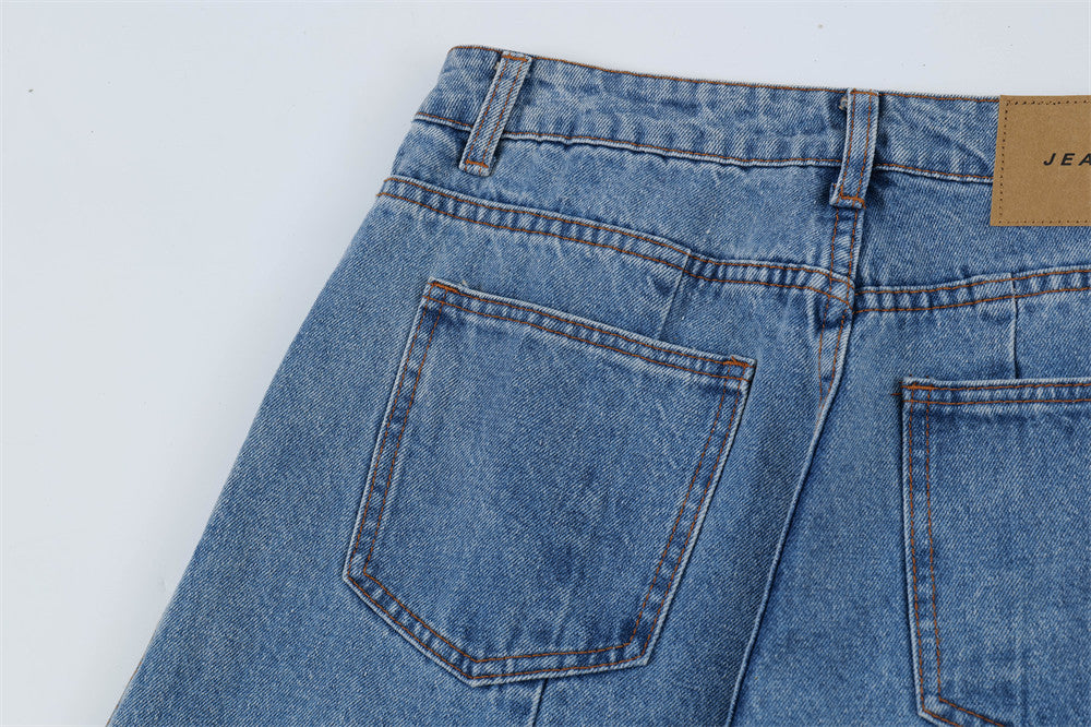 Men's American High Street Retro Washed Jeans