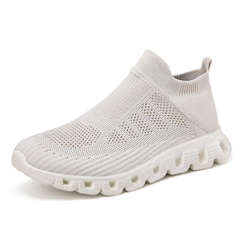 Casual Solid Color Flying Woven Sports Shoes Men Lightweight Breathable Mesh Shoes Summer Sneakers - Hipster Collections