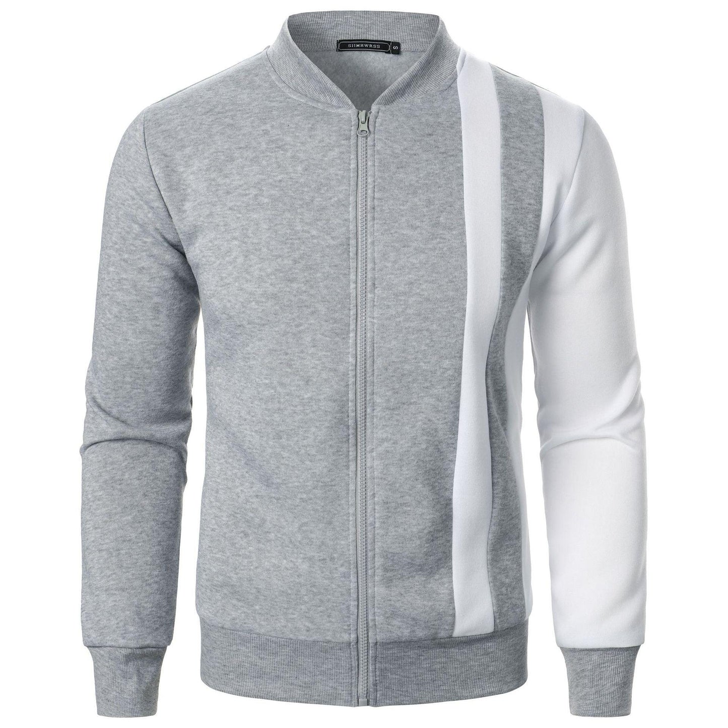 Zipped Stand Collar Multicolor Hoodie Casual Jacket - Hipster Collections