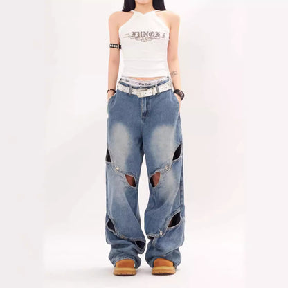 Same Style Fashion Brand Loose Wide-leg Straight Pants