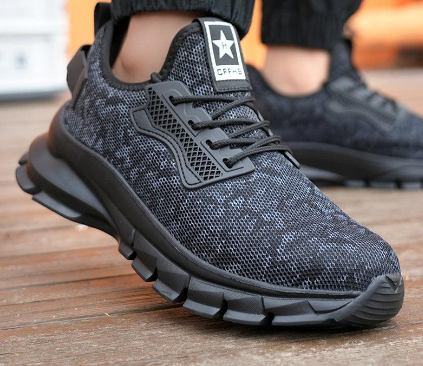 Camouflage Flying Woven Labor Protection Shoes With Steel Toe Caps - Hipster Collections