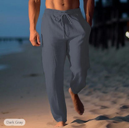 Beach Pants Drawstring Elastic Waist Straight Flat Comfortable Transparent - Hipster Collections
