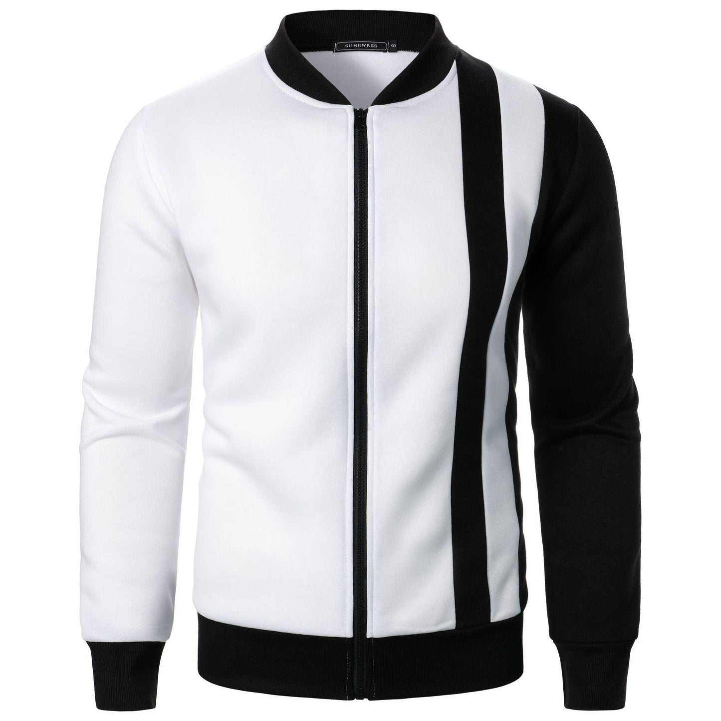 Zipped Stand Collar Multicolor Hoodie Casual Jacket - Hipster Collections