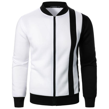 Zipped Stand Collar Multicolor Hoodie Casual Jacket - Hipster Collections