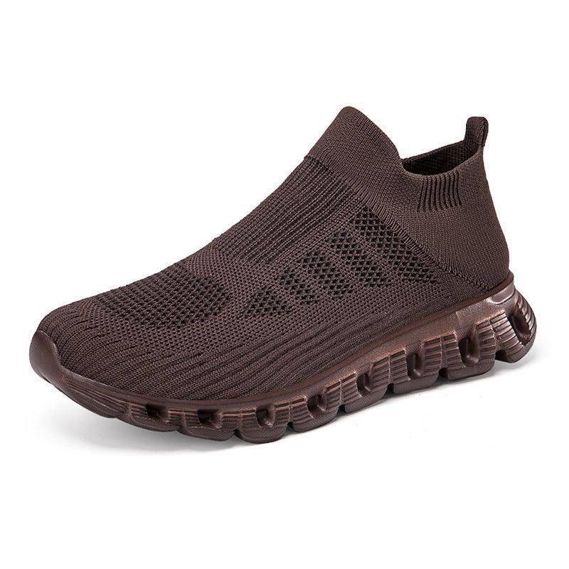 Casual Solid Color Flying Woven Sports Shoes Men Lightweight Breathable Mesh Shoes Summer Sneakers - Hipster Collections