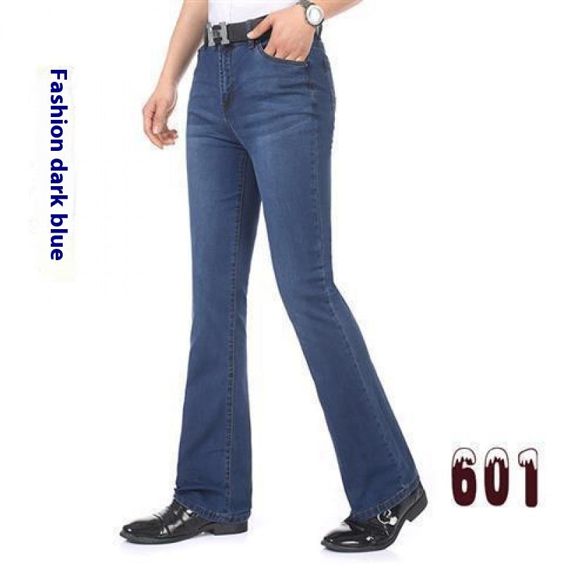 Men's Flared Pants Elastic Denim