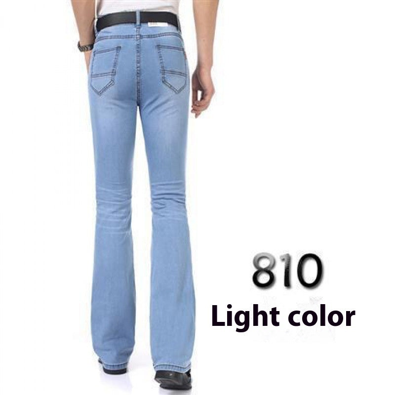 Men's Flared Pants Elastic Denim