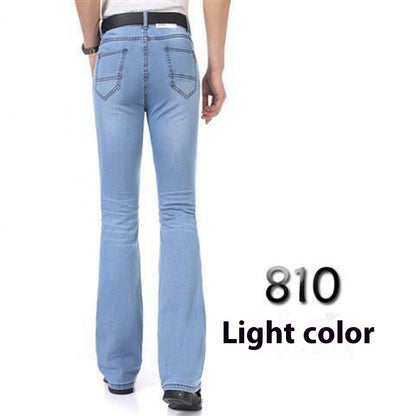 Men's Flared Pants Elastic Denim