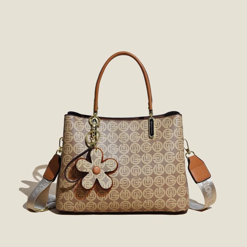 Tote Bag With Flower Pendant For Women - Hipster Collections