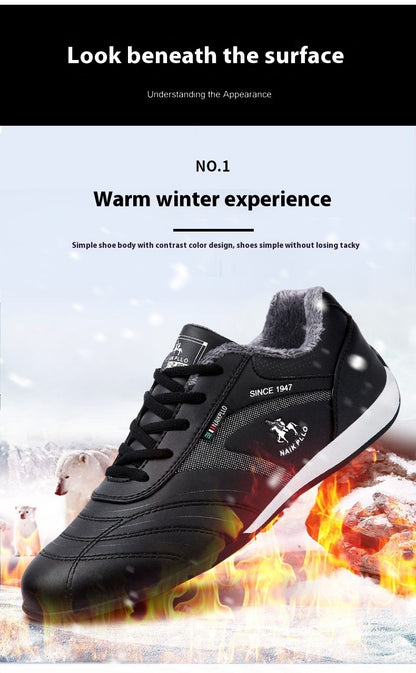 Autumn And Winter Cotton-padded Shoes With Velvet Men's Casual Sneaker