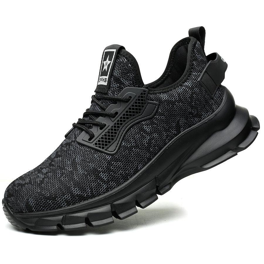 Camouflage Flying Woven Labor Protection Shoes With Steel Toe Caps - Hipster Collections