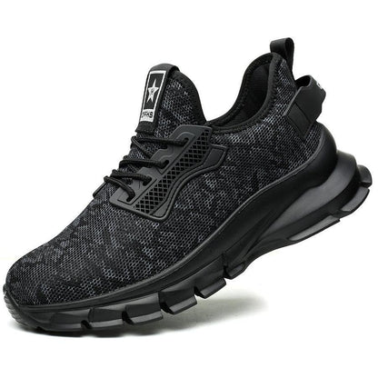 Camouflage Flying Woven Labor Protection Shoes With Steel Toe Caps - Hipster Collections