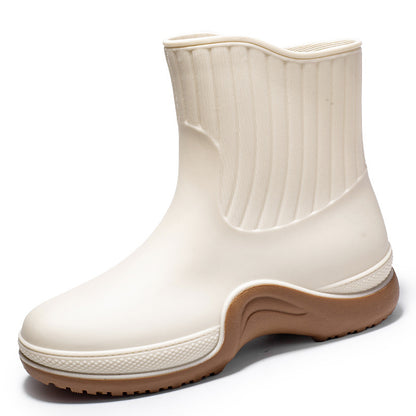 Women's Mid-calf Waterproof Soft-soled Rain Boots - Hipster Collections